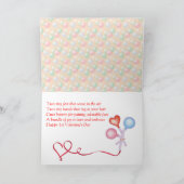 ベビー – 男の子1stバレンタインデイカード シーズンカード (内部)