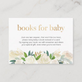 ベビー |白い金ゴールド花模様 エンクロージャーカード