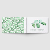 ベビー | 葉エレガントの赤ちゃん ゲストブック (全面)