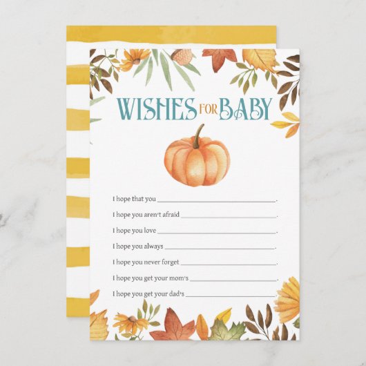 ベビー、赤ちゃんシャワーのウィッシュエンクロージャへの願い (正面/裏面)