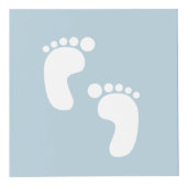 ベビー 赤ちゃん フォト 誕生日 日付 青 灰色 フォトキューブ (右)