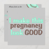 ベビー-車上ベビーシャワー開催 招待状 (正面/裏面)