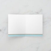 ベビー（青）のノートカードに入ったジャングルの動物 サンキューカード (内部)