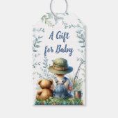 ベビー | 魚釣りベビーとテディベア ギフトタグ