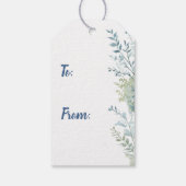 ベビー | 魚釣りベビーとテディベア ギフトタグ (裏面)