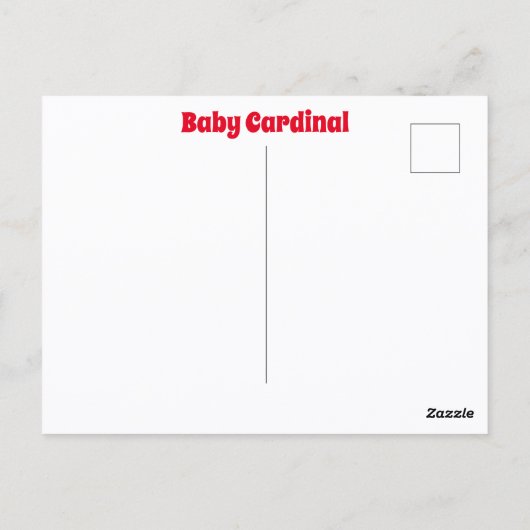 ベビー(鳥)ショウジョウコウカンチョウワイルドライフキュート写真 ポストカード (裏面)