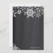 ベビー,黒板のベビーシャワーの外は寒い 招待状 (裏面)