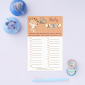 ベビー | ABCベビーシャワーゲームカード チラシ (シングル)