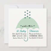 ベビー&COベビーグリーンシャワースプリンクルラブパーティー 招待状 (正面)