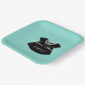 ベビー&COリトルブラックドレスシャワーパーティー ペーパープレート (傾斜あり)