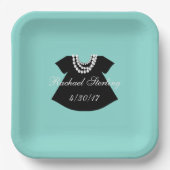 ベビー&COリトルブラックドレスシャワーパーティー ペーパープレート (正面)