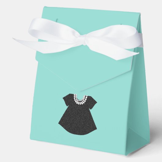 ベビー&COリトルブラックドレスシャワー散水パーティー フェイバーボックス (正面)