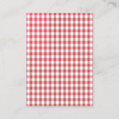 ベビー-Qバーベキューカップルおむつラッフルカード エンクロージャーカード (裏面)