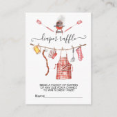 ベビー-Qバーベキューカップルおむつラッフルカード エンクロージャーカード (正面)