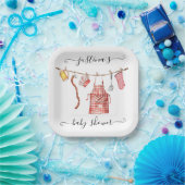 ベビー-Qバーベキュークローザライン赤ちゃんシャワー ペーパープレート (パーティー)