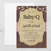 ベビー-Qバーベキューベビーシャワー 招待状 (正面/裏面)