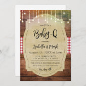 ベビー-Qバーベキューベビーシャワー 招待状 (正面/裏面)