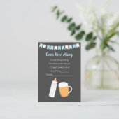 ベビー-Qビールカップル男の子のシャワーはいくつだと推測 エンクロージャーカード (スタンド正面)