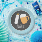 ベビー-Qビールバーベキュー共同シャワープレート – 青 ペーパープレート (パーティー)