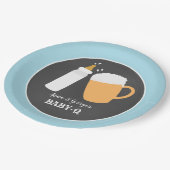 ベビー-Qビールバーベキュー共同シャワープレート – 青 ペーパープレート (アングル)