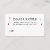 ベビー-Qピクニックバックヤードベビーシャワーオムツラッフル エンクロージャーカード (正面)