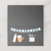 ベビー-Qブルーボーイビールとボトルベビーシャワー プレイスカード (外部開封)