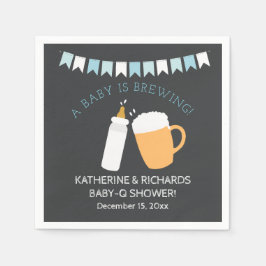 ベビー-Qベビーはブルーイングボーイシャワーナプキン スタンダードカクテルナプキン