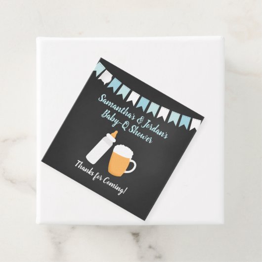 ベビー-Qボーイベビーシャワービールボトル広場 フェイバータグ (インサイチュ)