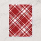 ベビー-Q赤市松模様にと黒グリル赤ちゃんシャワー エンクロージャーカード (裏面)