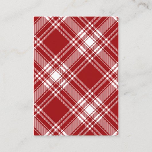 ベビー-Q赤市松模様にと黒グリル赤ちゃんシャワー エンクロージャーカード (裏面)