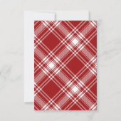 ベビー-Q赤市松模様にと黒グリル赤ちゃんシャワー サンキューカード (裏面)