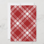 ベビー-Q赤市松模様にと黒グリル赤ちゃんシャワー 招待状 (裏面)