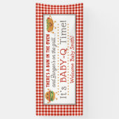 ベビー-Q BBQをテーマにした性別の表示バナー 横断幕 (縦)