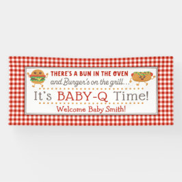 ベビー-Q BBQをテーマにした性別の表示バナー 横断幕