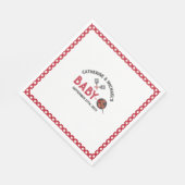 ベビー-Q BBQバーベキューベビーシャワー スタンダードランチョンナプキン (角)