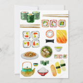 ベビー | Sushi Baby Showerパーティの招待状 (裏面)