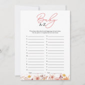 ベビーA-Zゲーム秋ベビーシャワー 招待状 (正面)