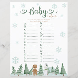 ベビーAbcキュートベアーバニーウィンター動物テーマゲーム