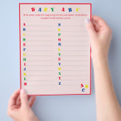 ベビーABCゲームフライヤー チラシ (手)