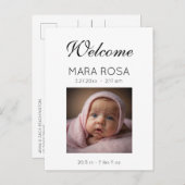 *~*ベビーAP79写真生まれたばかりの生誕発表 案内ポストカード (正面/裏面)