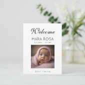 *~*ベビーAP79写真生まれたばかりの生誕発表 案内ポストカード (スタンド正面)