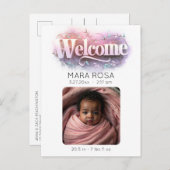 *~*ベビーAP79生まれたばかりの誕生発表写真 案内ポストカード (正面/裏面)