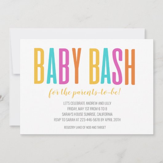 ベビーBash 招待状 (正面)
