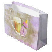 ベビーBBQとビール |屋外シャワーテーマ ラージペーパーバッグ (裏面アングル)