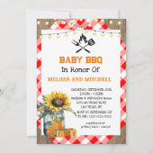 ベビーBBQカップルベビーシャワーテーマ 招待状 (正面)