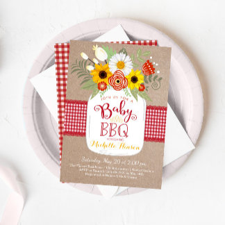 ベビーBBQベビーシャワー招待状BabyQ招待状 招待状