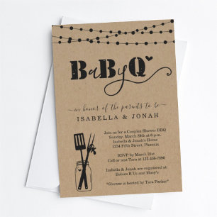 ベビーBBQ – カップルシャワーベビーQ BaByQバーベキュー 招待状