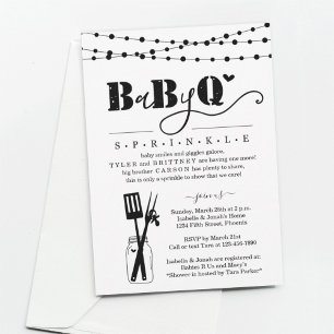 ベビーBBQ -ベビー散布ベビーQ BaByQバーベキュー 招待状