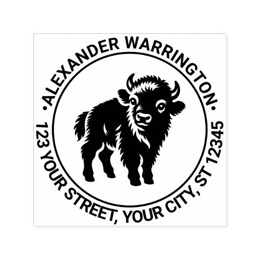 ベビーBisonスタンディングネームRetアドレス#2 セルフインキングスタンプ (デザイン)