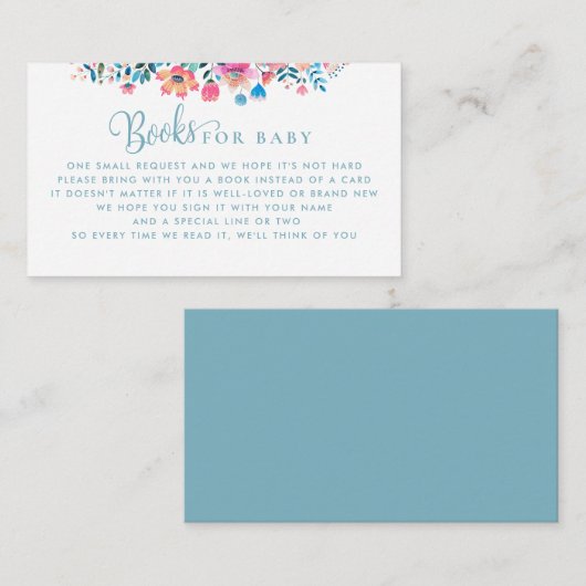 ベビーCielitoメキシコの赤ちゃんシャワー用の本 エンクロージャーカード (正面/裏面)